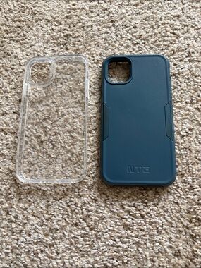 Protective Blue Phone Case with Clear Shell